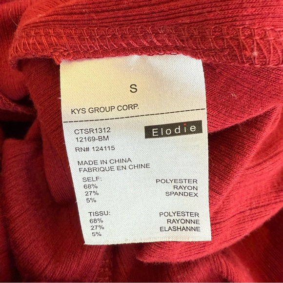 Elodie Long Sleeve Women’s Sexy Scoop Neck Button Down Ribbed Bodysuit Size S - Picture 12 of 13